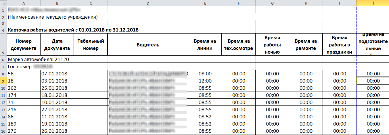 Просмотр отчета